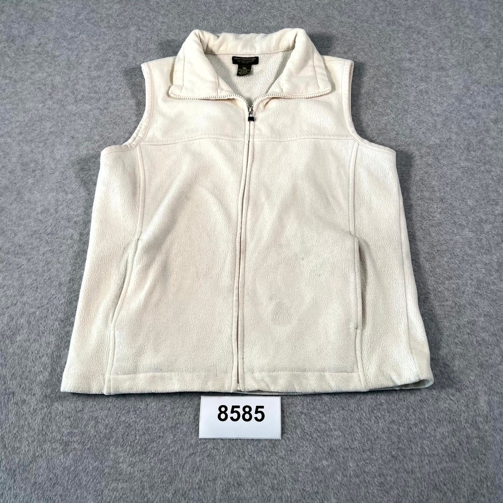 Great Northwest Clothing Company Fleece Vest Womens PM Beige‎ Soft Warm Full Zip